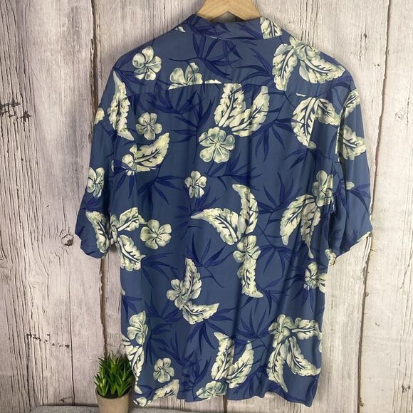 Hilo Hattie The Hawaiian Shirt Classic Button Down Blue Size XL E - Picture 7 of 7